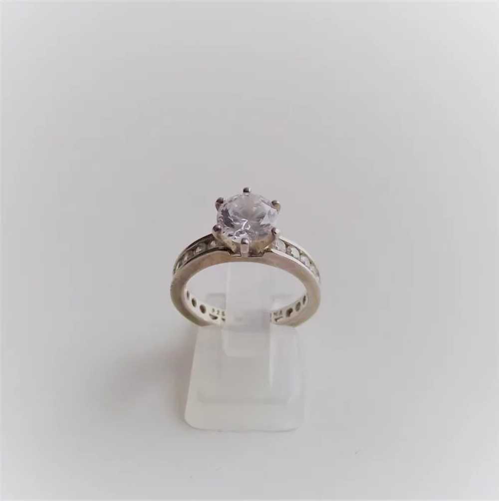 Lovely 1Ct Clear CZ Ring with Eternity Band Set i… - image 2
