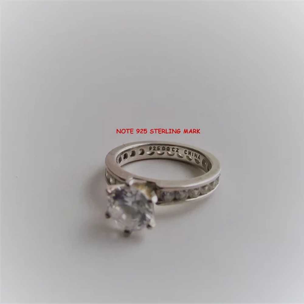 Lovely 1Ct Clear CZ Ring with Eternity Band Set i… - image 4