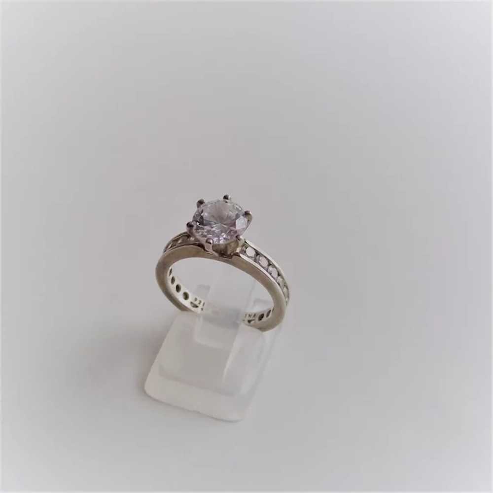 Lovely 1Ct Clear CZ Ring with Eternity Band Set i… - image 5