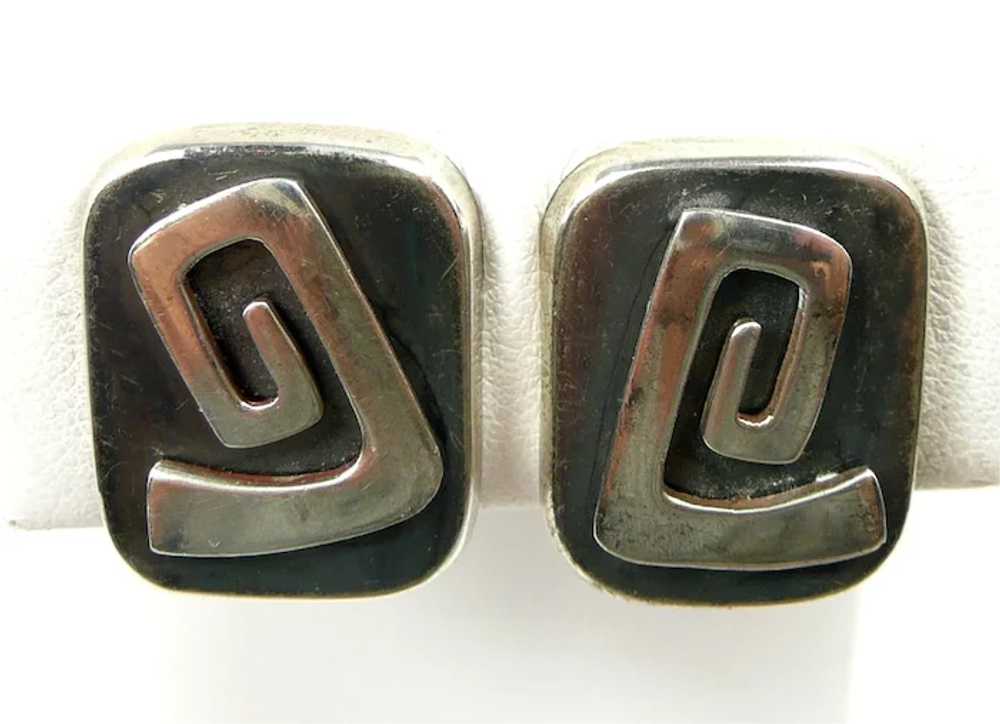 Slick Enrique Ledesma Spiral Earrings c. 1960 - image 3