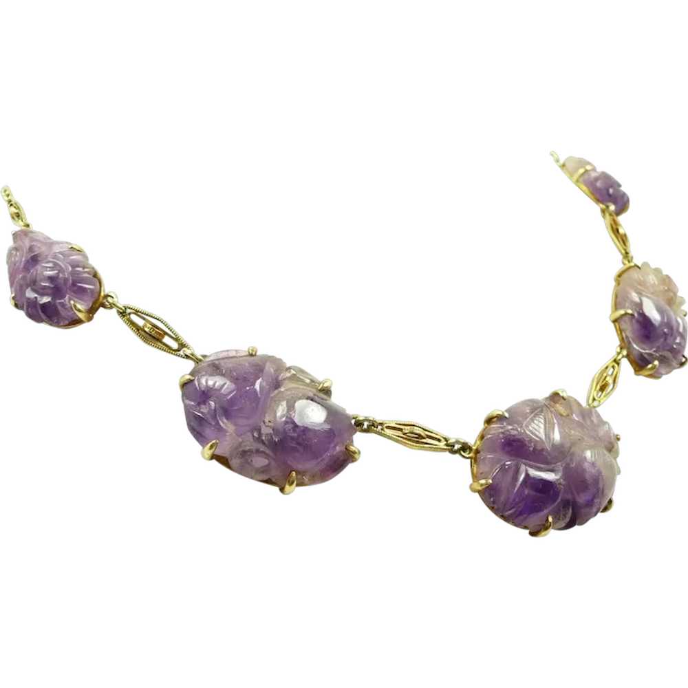 Amusing Lavender Jadeite Necklace c. 1910-20 - image 1