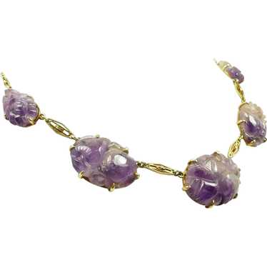 Amusing Lavender Jadeite Necklace c. 1910-20