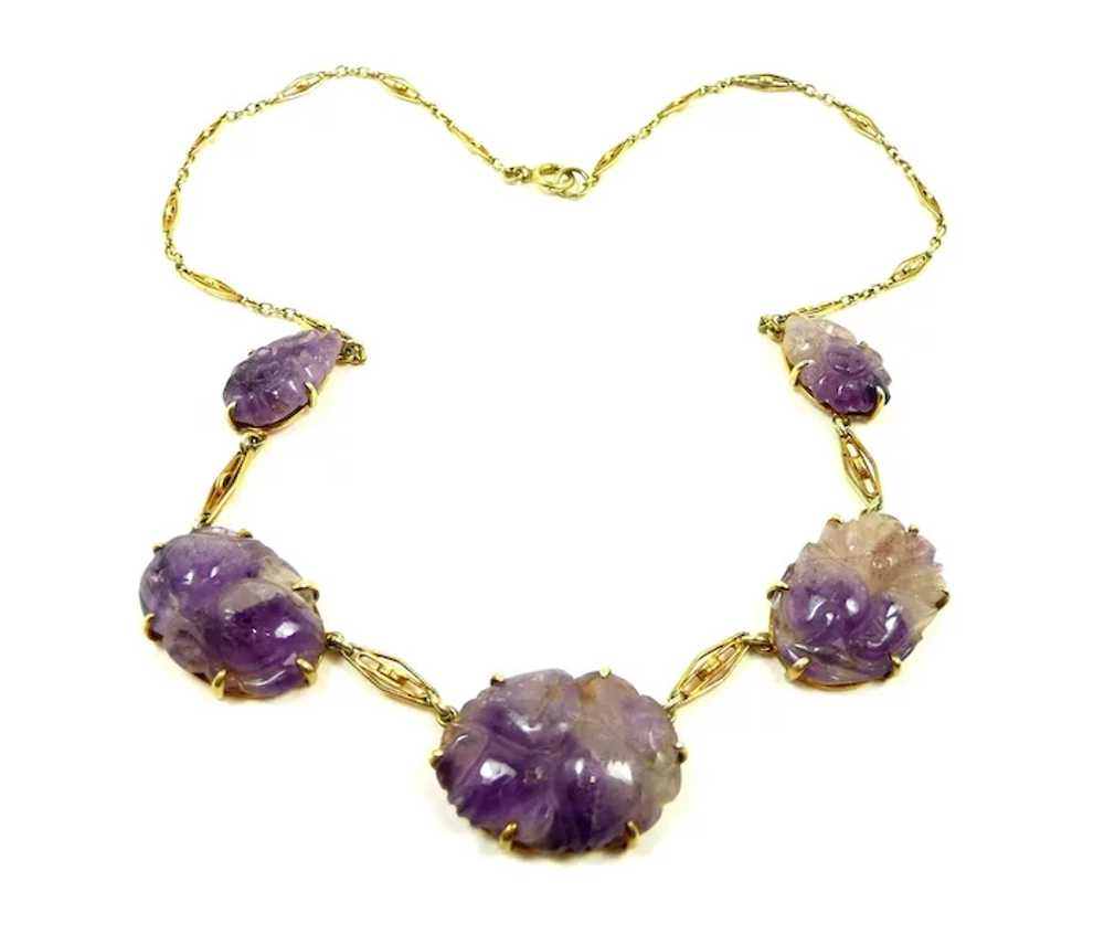 Amusing Lavender Jadeite Necklace c. 1910-20 - image 2