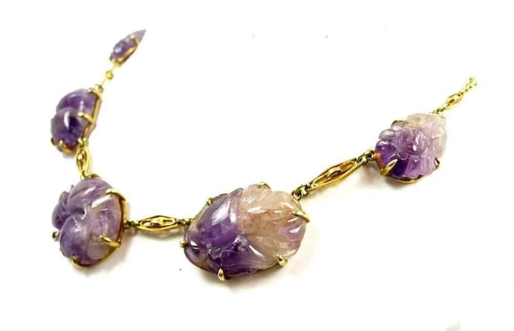 Amusing Lavender Jadeite Necklace c. 1910-20 - image 3