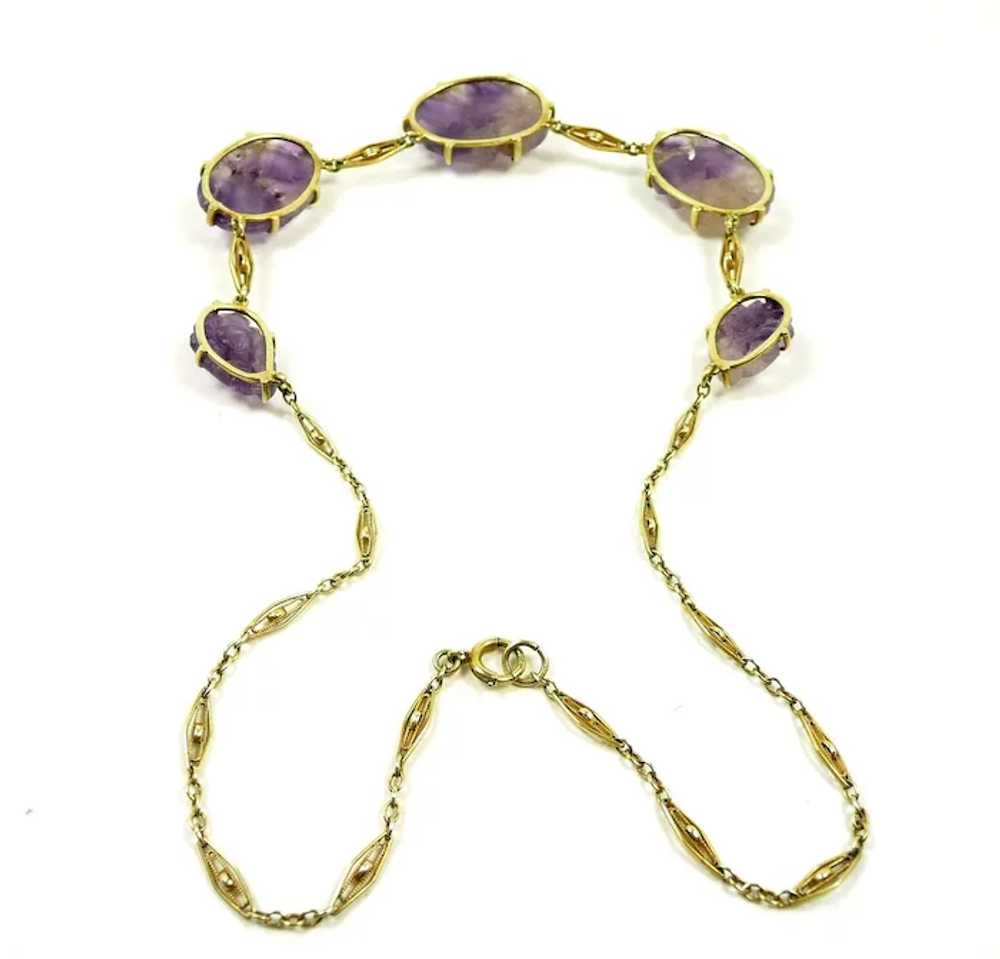 Amusing Lavender Jadeite Necklace c. 1910-20 - image 6