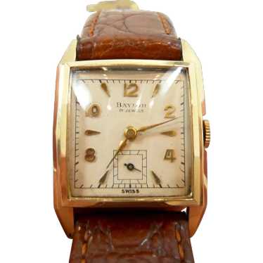 Interesting Baylor Vintage Gold Tank Watch c. 195… - image 1