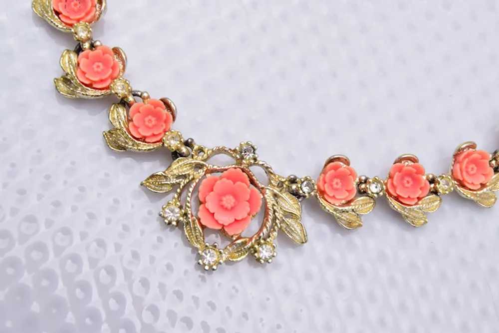 Celluloid Rose Necklace - image 2