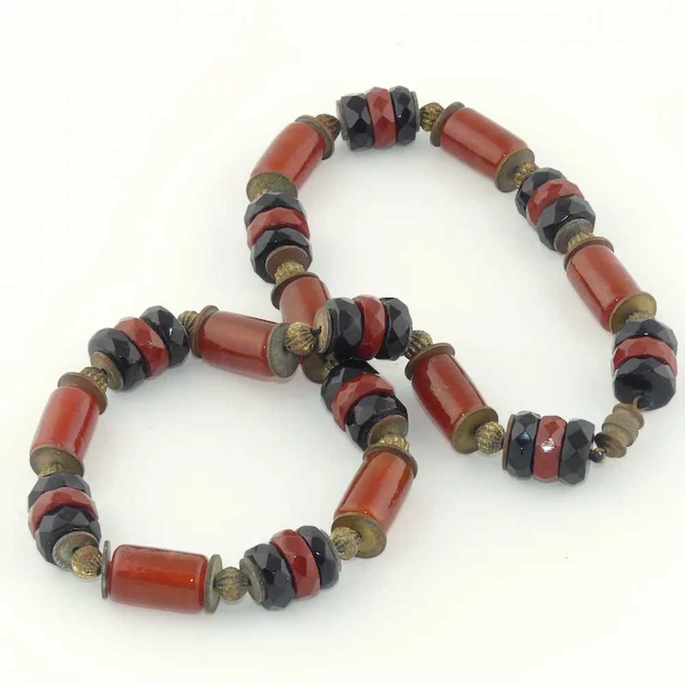Beautiful Vintage Beads to Resemble Carnelian and… - image 2