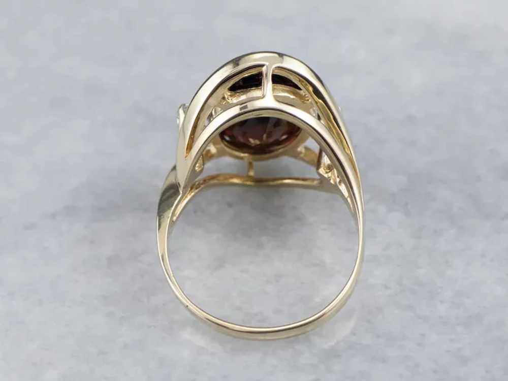 Vintage Garnet and Diamond Ring - image 5