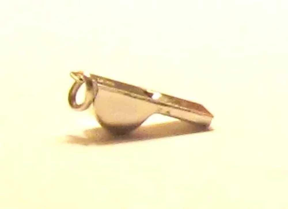 Vintage Sterling Silver Whistle Charm - Wells - image 6