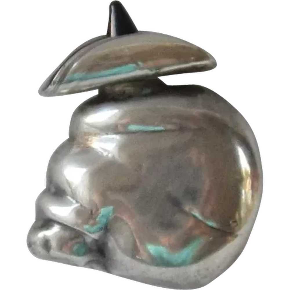 Man in Sombrero Hat Brooch, sterling silver, siesta, 1950s, selling hollow