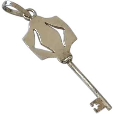 Sterling Silver Key Pendant - image 1