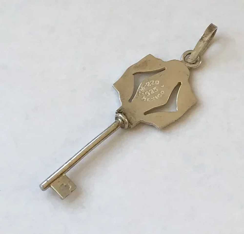 Sterling Silver Key Pendant - image 2