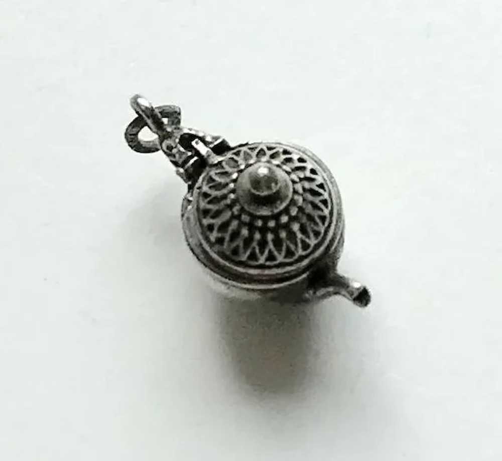 Sterling Silver Tea Pot Charm - Beau - image 2