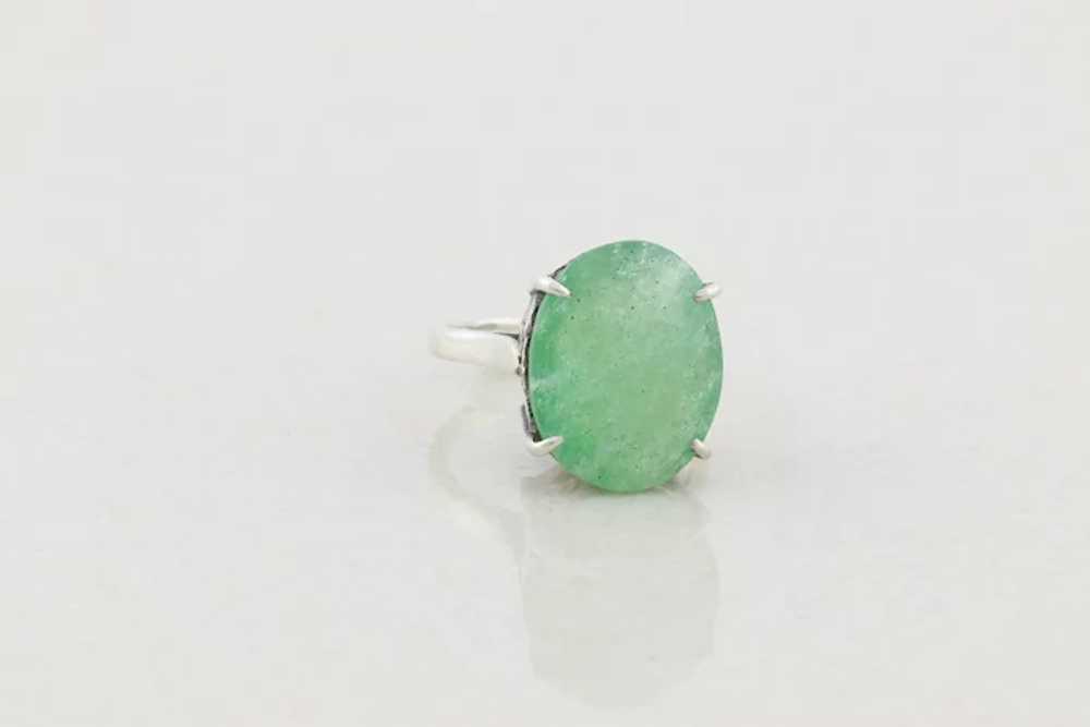 Sterling Silver Aventurine Ring size 9 1/2 - image 5