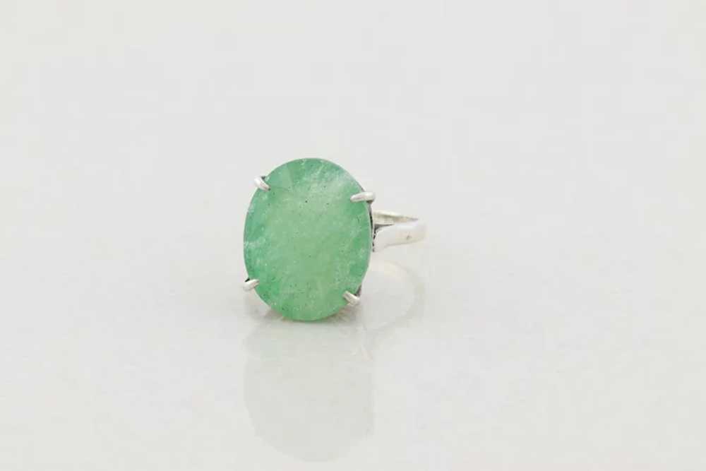 Sterling Silver Aventurine Ring size 9 1/2 - image 6