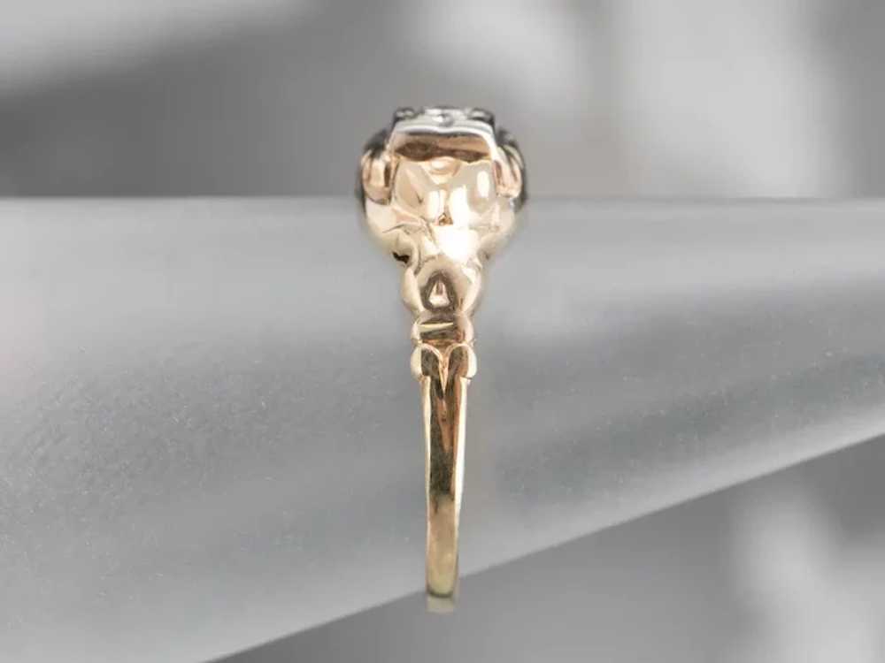 Vintage 1940s Diamond Solitaire Ring - image 9