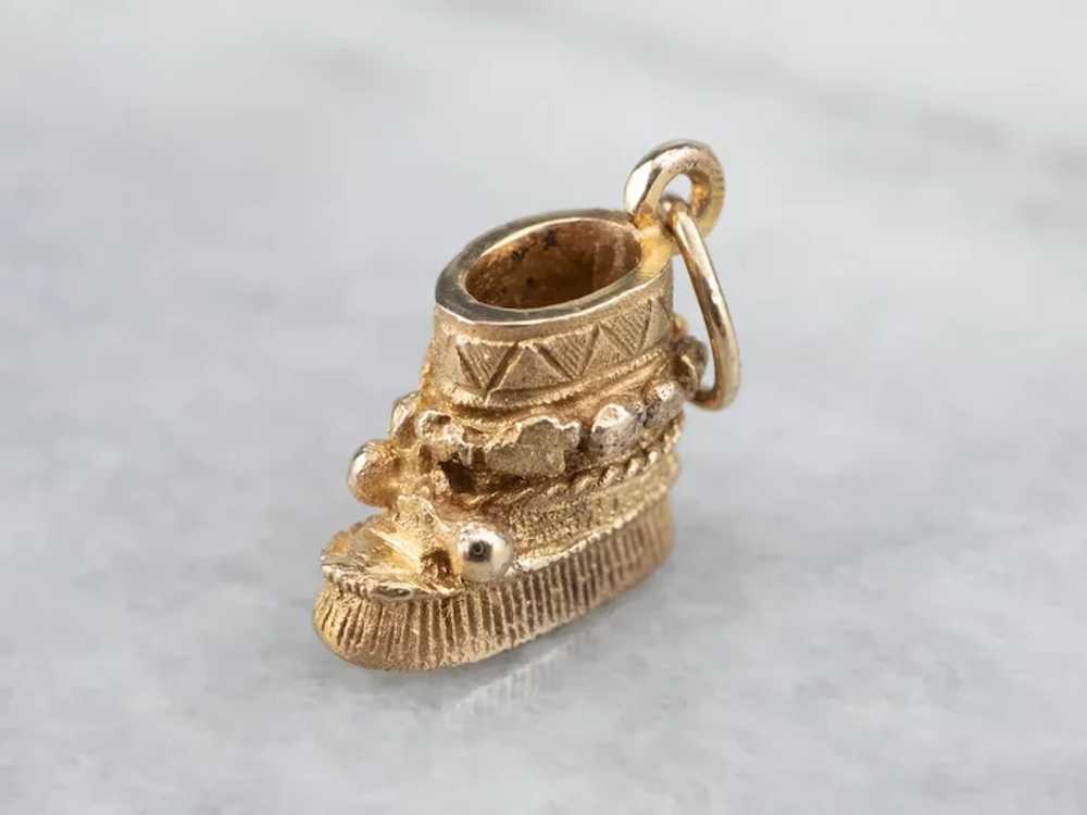 10 Karat Gold Mukluk Boot Charm - image 2