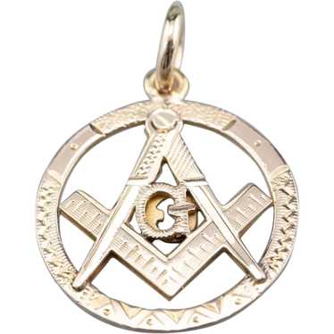 Vintage 14 Karat Gold Masonic Pendant