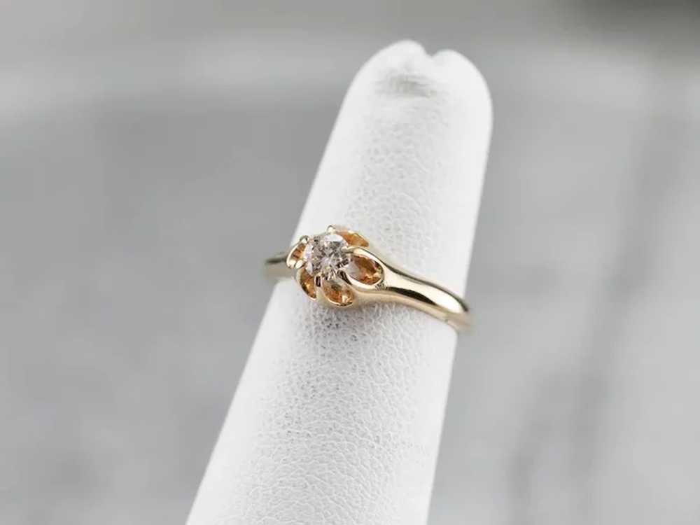 Buttercup Diamond Solitaire Ring - image 7