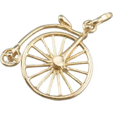 18K Penny-farthing Moving Charm - image 1