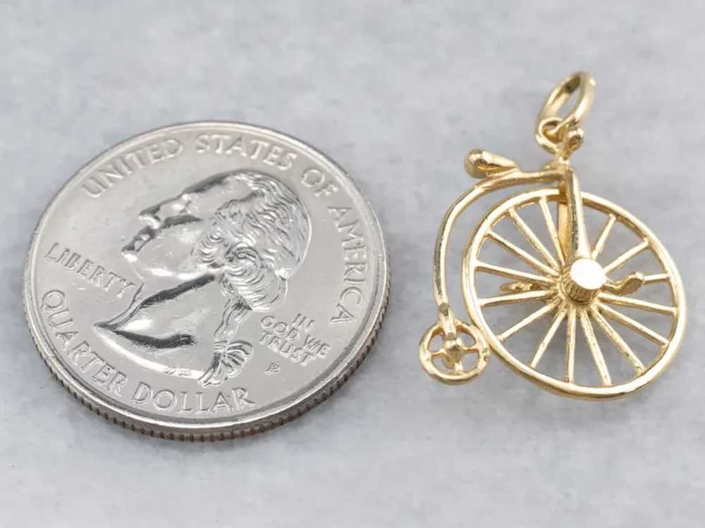 18K Penny-farthing Moving Charm - image 7