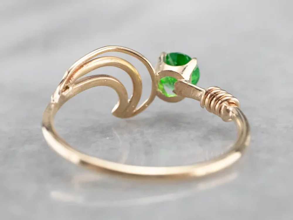 Modernist Green Garnet Ring - image 5