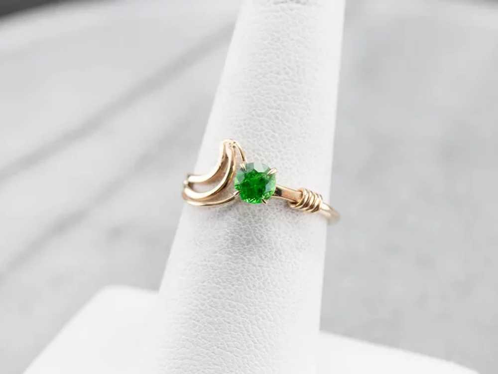 Modernist Green Garnet Ring - image 6