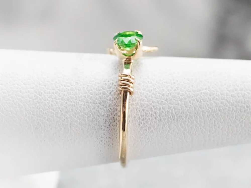Modernist Green Garnet Ring - image 7