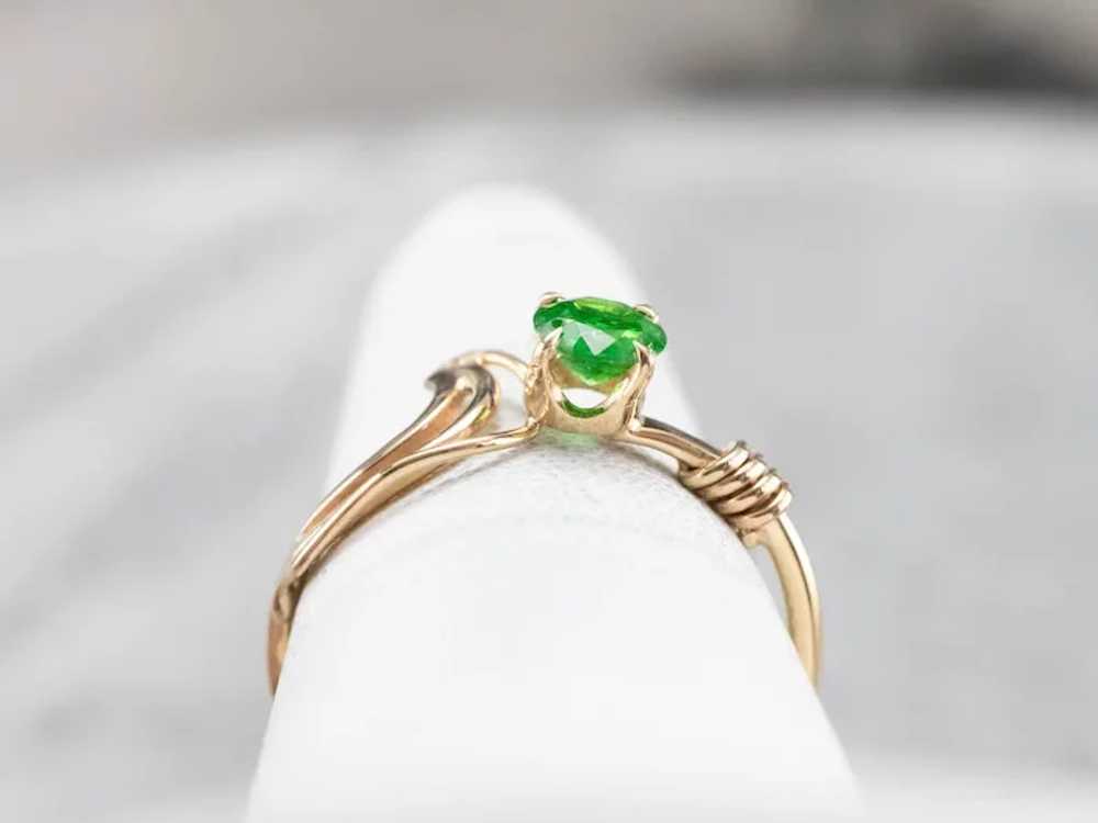 Modernist Green Garnet Ring - image 8