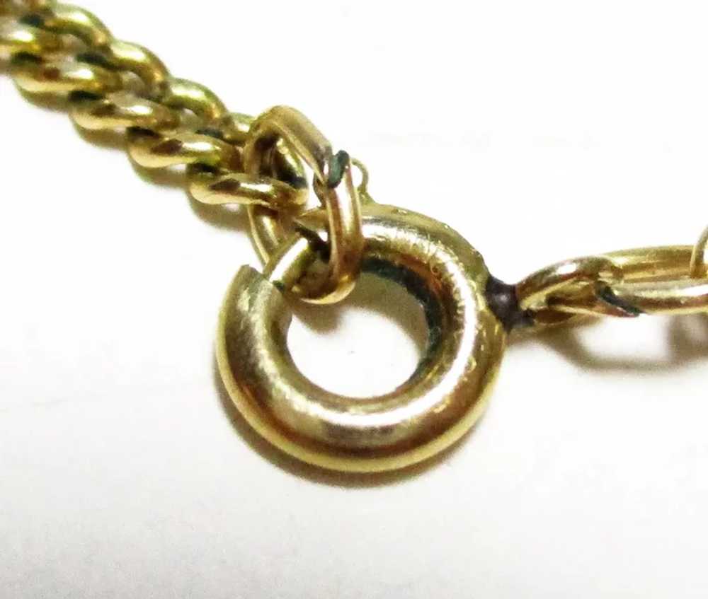 Antique Edwardian Gold Filled Locket and Chain Ne… - image 12