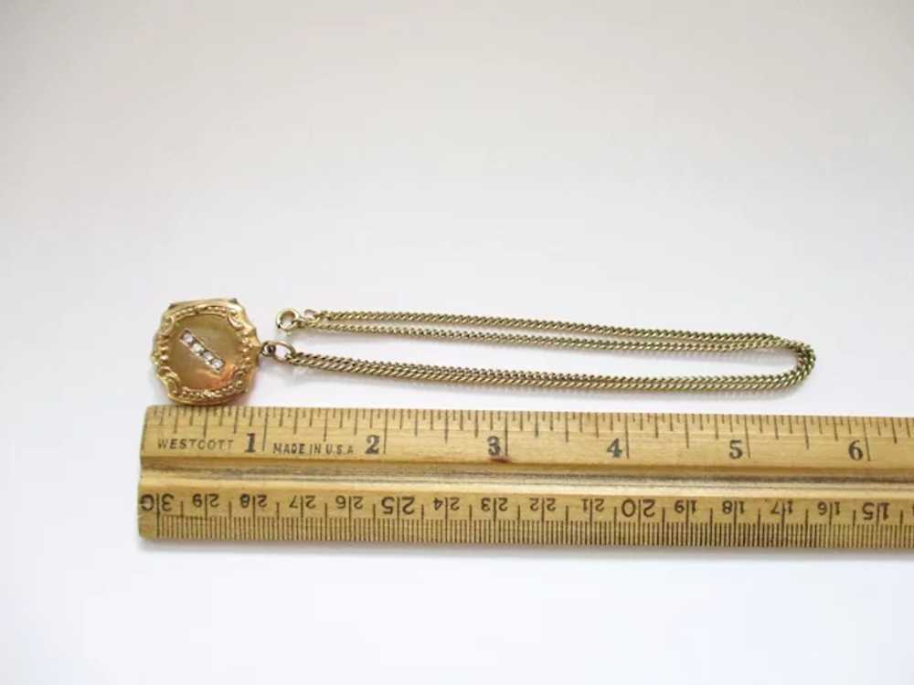Antique Edwardian Gold Filled Locket and Chain Ne… - image 6