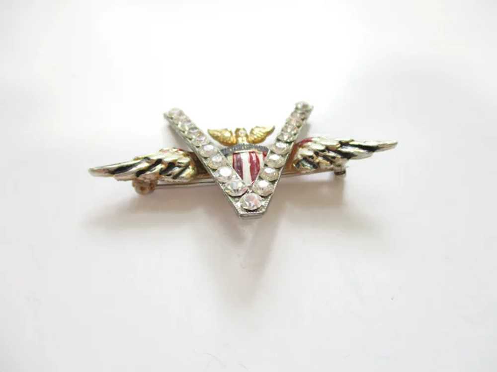 WWII Victory Pin V for Victory Brooch Sweetheart … - image 4