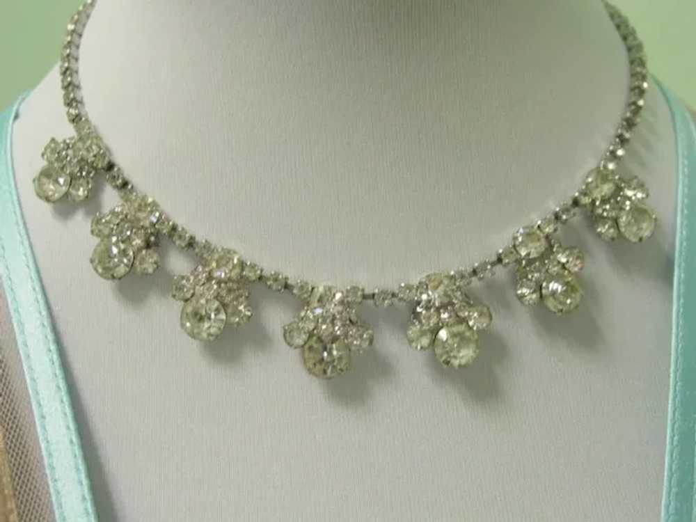 Lovely Elegant Layered Rhinestone Necklace - image 3