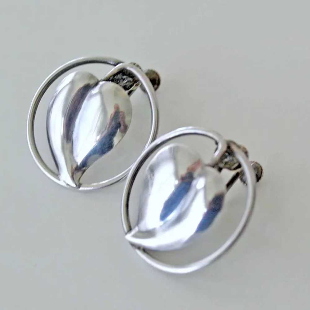 Leaf Earrings Sterling Silver - image 2