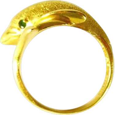 14 kt  Gold Plated Dolphin Ring