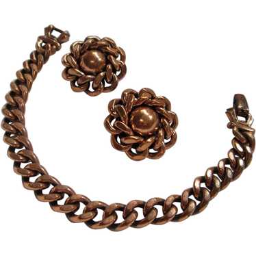 Renoir Linked Chain Bracelet and Earrings - image 1