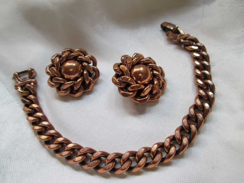 Renoir Linked Chain Bracelet and Earrings - image 2