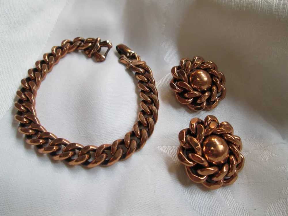 Renoir Linked Chain Bracelet and Earrings - image 3