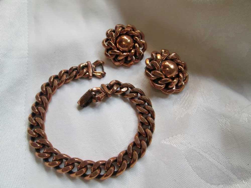 Renoir Linked Chain Bracelet and Earrings - image 4