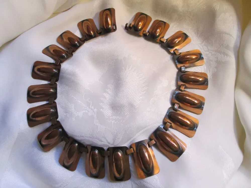 Renoir Rectangular Copper Aluminum Choker and Bra… - image 5
