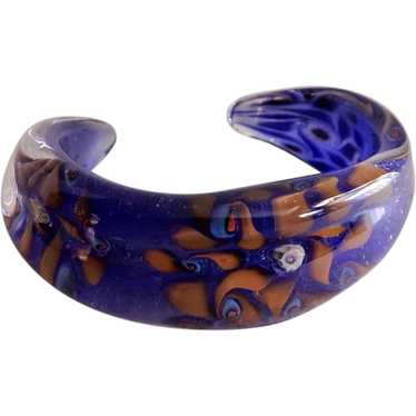 Designer Dichroic Glass Cuff Bracelet