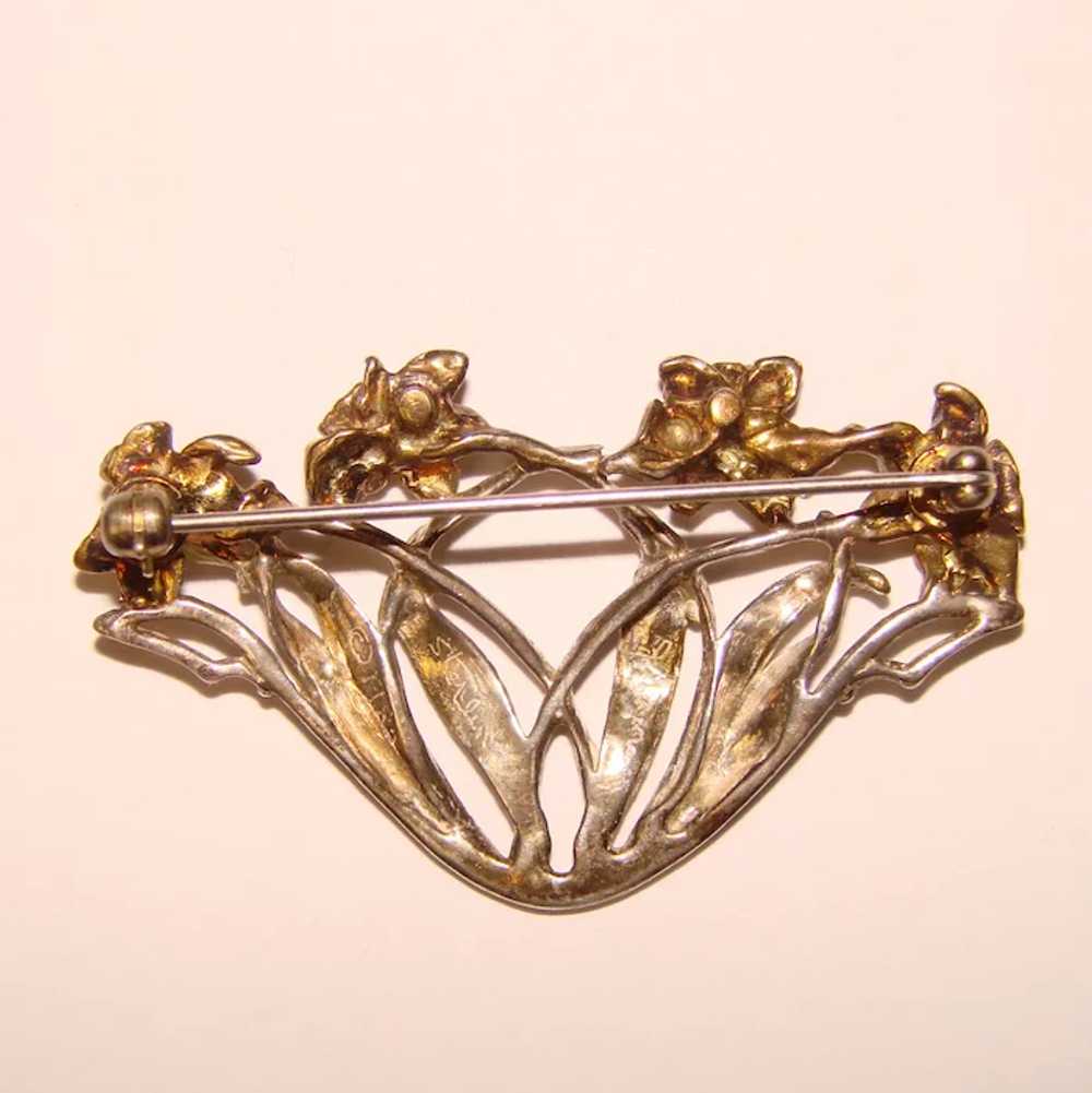 Gorgeous Sterling DAFFODIL Design Signed Vintage … - image 2