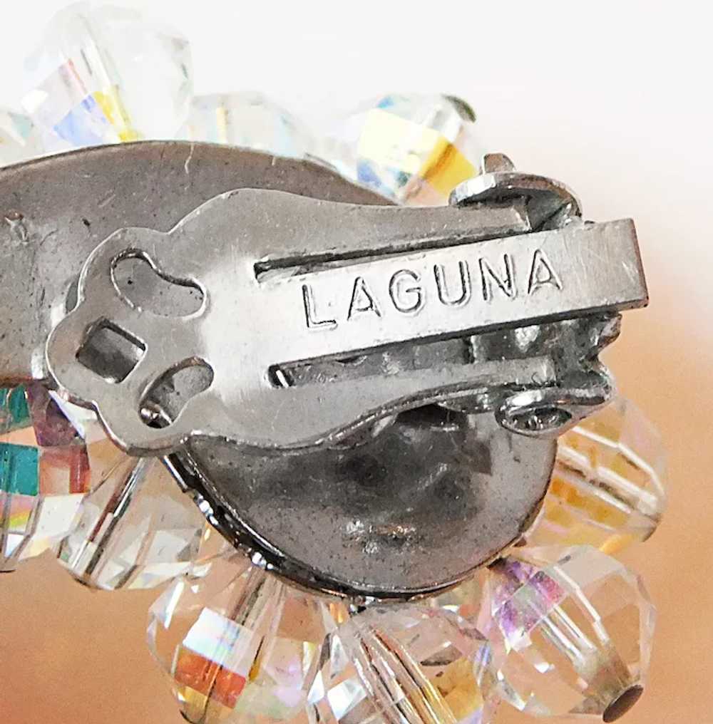 Gorgeous LAGUNA Aurora Crystal Vintage Clip Earri… - image 3
