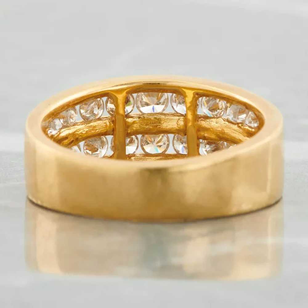 18ct Gold Two Row Diamond Eternity Ring - image 5