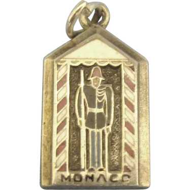 Vintage Enamel Sterling Monaco Charm - image 1