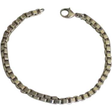 Vintage Sterling Tiffany & Co. Box Chain Bracelet - image 1