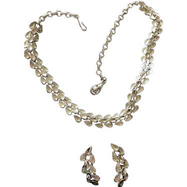 Coro Teardrop Necklace and Earrings Demi-Parure - image 1