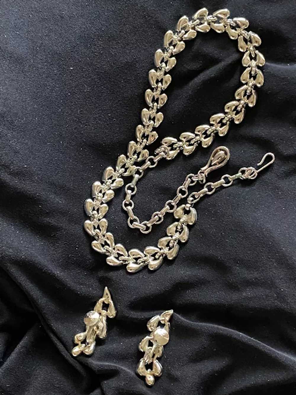Coro Teardrop Necklace and Earrings Demi-Parure - image 4