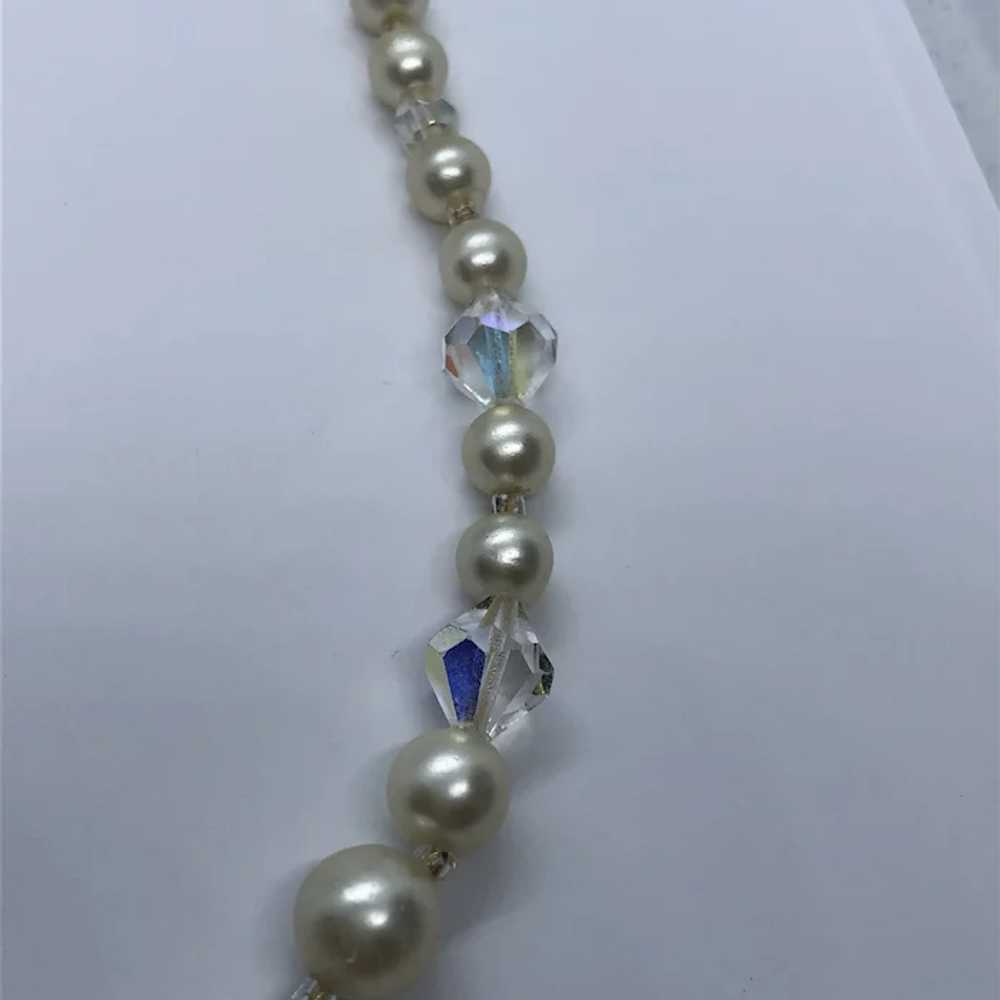 Lisner Vintage Faux Pearl & Crystal Graduated Bea… - image 7
